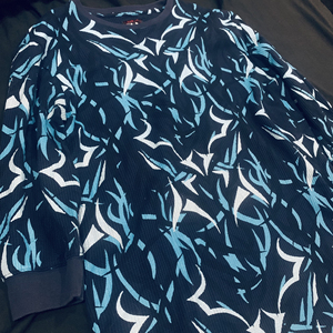 clot 蓝荆棘 华夫格七分袖 t恤