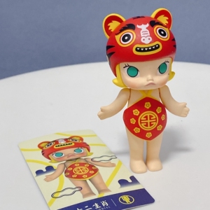 泡泡玛特molly十二生肖系列茉莉盲盒兔子老虎猴子猪狗马牛龙