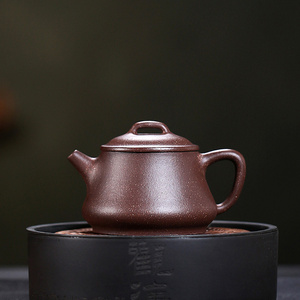 一元起拍 国工龚老师 全手工影瓢壶 原矿紫玉金砂 宜兴紫砂壶茶壶