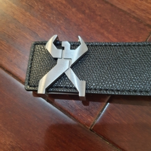 全新劲霸男装限定款银色小金人皮带,高档牛皮.针扣头.数量3.