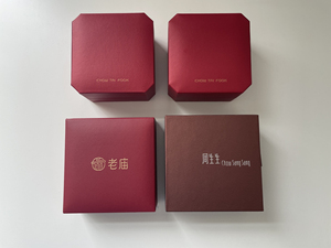 黑色绒周大福周生生黄金对戒指盒子项链盒手镯盒手链首饰包装盒子