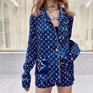 lv藏蓝色男女同款套装 裸件出 9