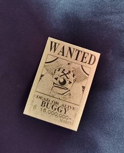 海贼王 航海王金属卡片 通缉令人物 巴基 海贼团船长 全新