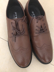 百田森男鞋英伦风格棕色