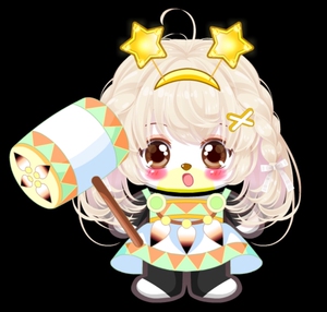 奥比岛安妮公主十字发夹 萌锤少女连衣裙 萌锤少女大锤 萌萌星