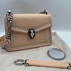 正品[9.8新]bvlgari/宝格丽蛇头包单肩斜挎链条包新款女包