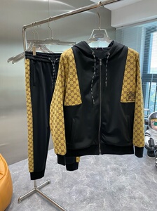 自购正品奢侈品古驰gucci秋冬专柜新款男士时尚潮流运动套装