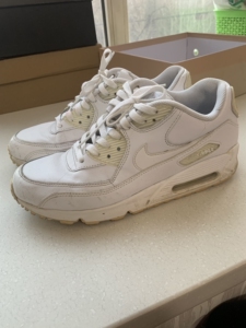 耐克 nike air max90 纯白色42尺码,7成新