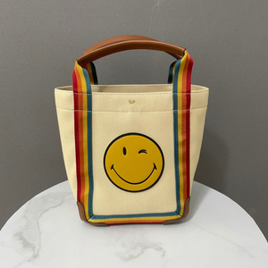 anya hindmarch安雅笑脸帆布包 mini