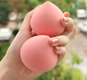 桃子美妆蛋粉底液粉饼化妆海绵球不吃粉干湿两用, 蜜桃色