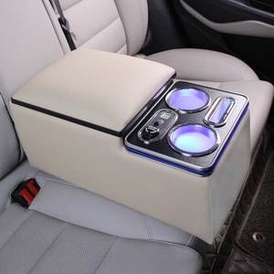 酷路泽后排扶手箱汽车二排中间储物盒轿车后座中央扶手加装通用