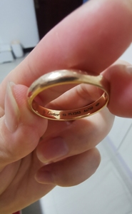 卡地亚素圈对戒