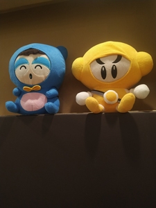 泡泡堂跑跑卡丁车正版毛绒公仔皮蛋宝宝一对价格  无标无包装盒