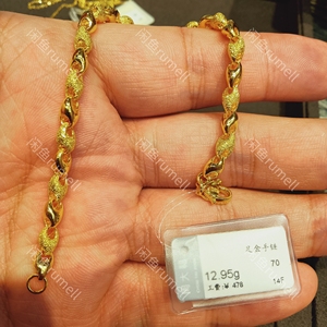 周大福代购克减60-80 双色贝壳手链 黄金足金纯金 999