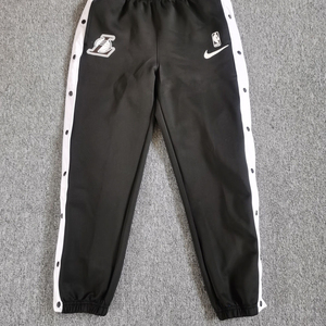 nba出场裤湖人勇士篮网全部球队排扣裤篮球全开裤子男士训练热