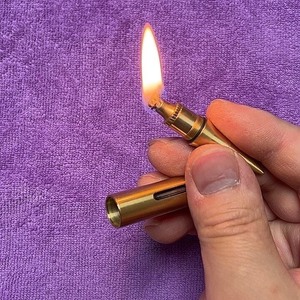 闲置纯铜万次火柴 防水复古划拉式打火机 包邮