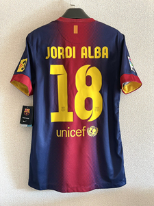 全新阿尔巴1213球衣巴萨12-13巴萨借名梅西巴塞罗那球衣