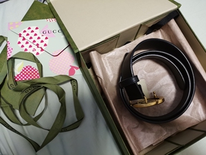 gucci女士皮带双g3.0几乎全新,收到的礼物,盒子还在