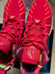 阿迪男款红色篮球鞋，全新 鞋盒没有，保正品，在商场购的，42