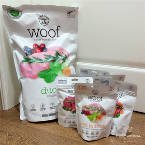 【带标秒发】 woof狗主食冻干负鼠低脂鸭肉牛肉鹿肉鸡肉去泪