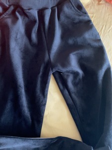 男童裤子，里面加绒，外面短绒的裤子，160码，轻微穿着，黑色