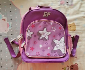 ef英孚书包学生儿童小学课外班背包紫色粉色红色书包