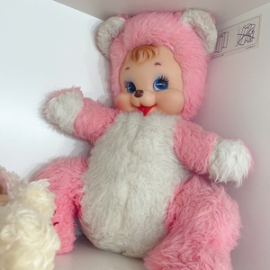 rushton 粉熊 拉什顿 美国古董胶皮玩具