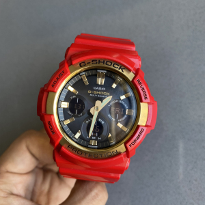 卡西欧狗年限定版gaw-100cx光动能电波手表