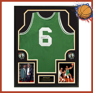 NBA指环王 比尔拉塞尔 亲笔签名球衣 附证书 纪念收藏 正品带装裱