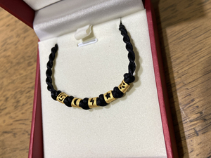 周大福ctf千足金 日月星辰黄金转运珠 手链 全新未佩戴 有