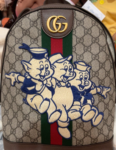 gucci三只小猪老花双肩背包 ophidia系列 disn