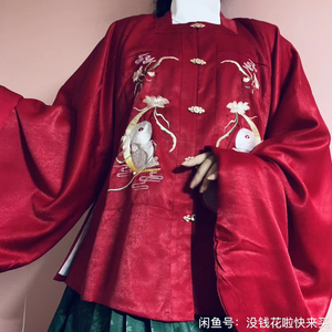 (瑕疵)相如赋 方领对襟琵琶袖 明制汉服