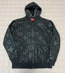 clot陈冠希龙纹波点丝绸加绒卫衣帽衫