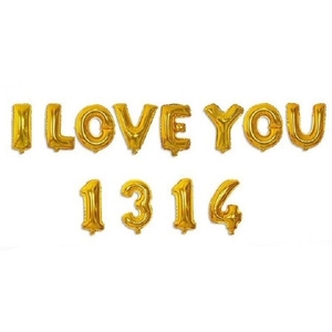 我爱你iloveyou1314英文字母气球求婚结婚房新房告表