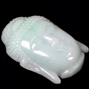 翡翠佛头吊坠男士