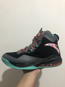 虎扑卖家 安踏神盾1代黑绿色实战高帮后掌气垫篮球鞋91711