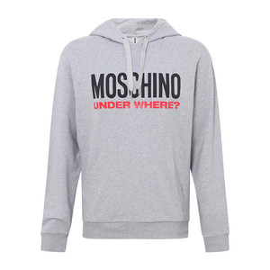 MOSCHINO莫斯奇诺男士字母小熊连帽灰色卫衣 S/M/XL