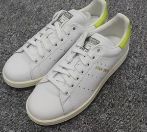 adidas stan smith史密斯烫金尾柠檬黄尾男女休
