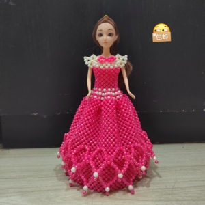 【成品】手工串珠公主摆件饰品儿童玩具礼品diy编织芭比娃娃