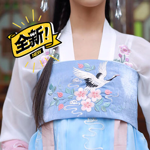 【汉衣晟道】【五彩】配饰搭配齐胸襦裙胸衣精美花卉刺绣汉服诃子