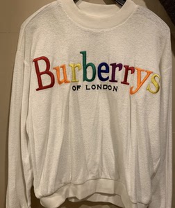 burberry 博柏利 毛巾料彩虹卫衣,非常经典的款,上一