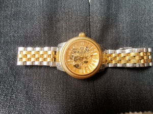 保罗马克polomark手表 钻石商务机械表 男表 镂空雕花