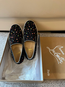 christian louboutin闪钻乐福鞋正品cl红底