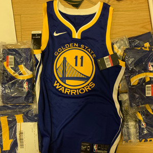 nike nba 金洲勇士 汤普森 球衣 蓝色 l码 全新正