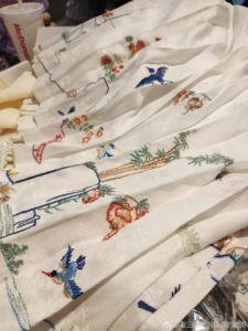 仿孔府花鸟裙布料