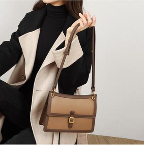 转～gfg女包斜挎真皮时尚高级质感小众单肩小方包.