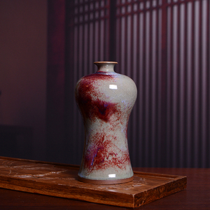 钧瓷梅瓶【窈窕淑女】手拉坯 钧窑花插  禹州市非遗传承人 何世超