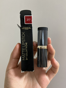 欧莱雅小黑管口红217#  蓝调正红