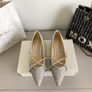 00小袜子christine淘宝jimmychoo/周仰杰网纱高跟鞋蕾丝亮片仙女鞋