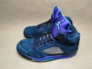 46码二手正品 乔5 aj5 黑紫葡萄篮球鞋